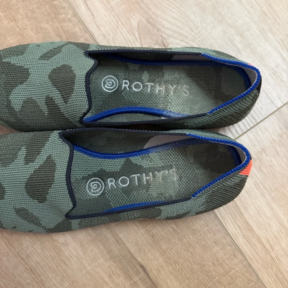 Rothy’s The Loafer Olive Green Camo Women’s Size 7